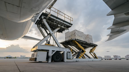 Cargo being loaded onto an aircraft, from the ITALSEMPIONE parent-company profile
